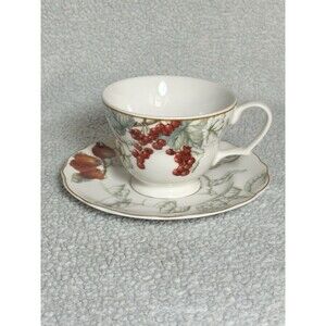 Charter Club Summer Grove Tea Coffee Cup & Saucer Set For One